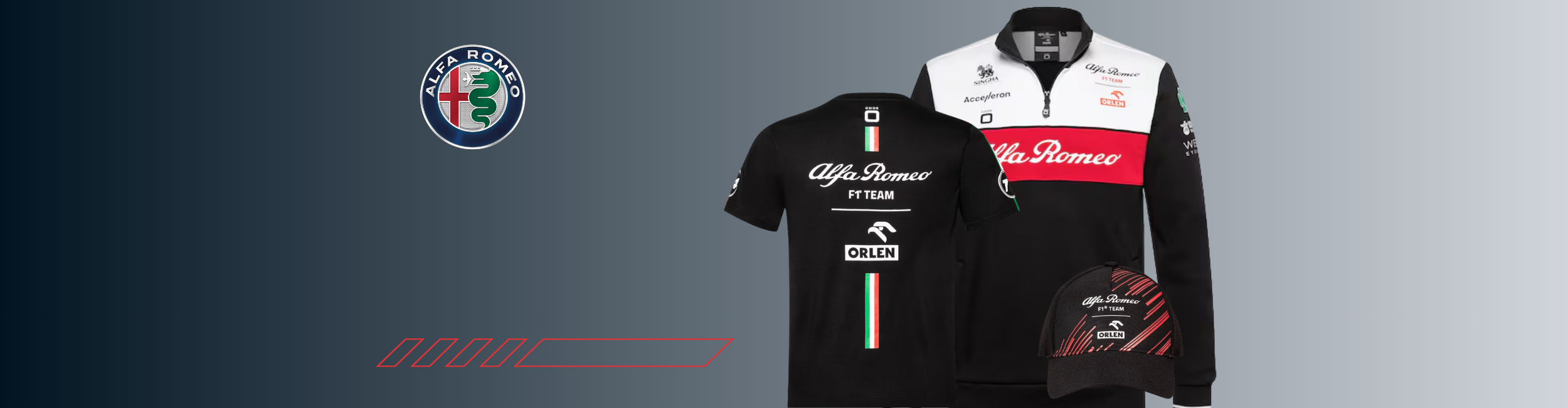 ESCUDERÍA ALFA ROMEO | Productos oficiales de la Fórmula 1 | BMS Race Clothing
