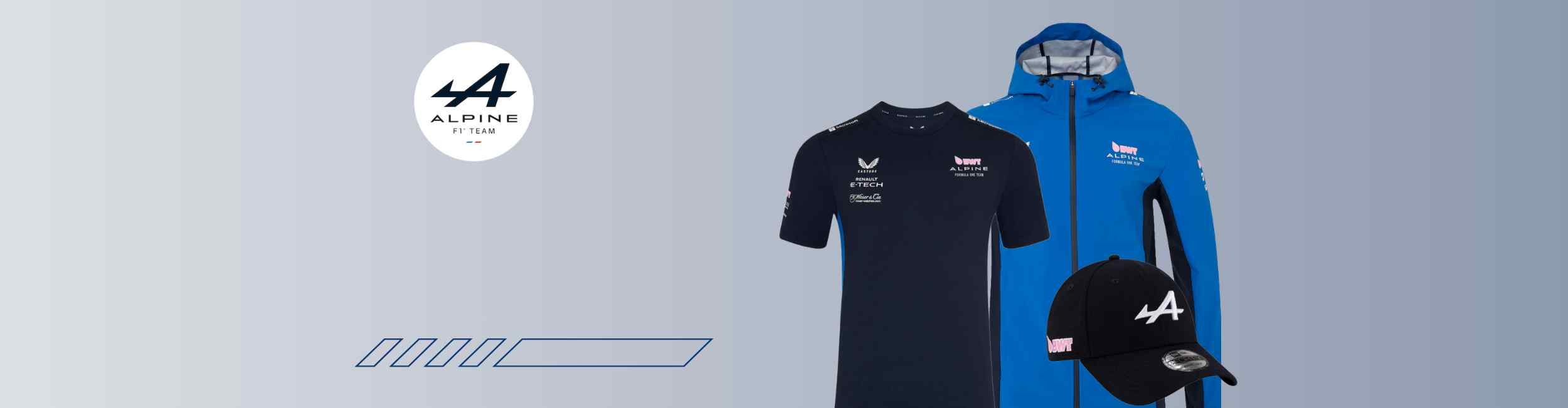 ESCUDERÍA ALPINE F1 | Productos oficiales de la Fórmula 1 | BMS Race Clothing