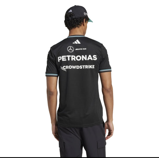 Playera Authentic Negro Mercedes AMG Petronas Oficial 2025