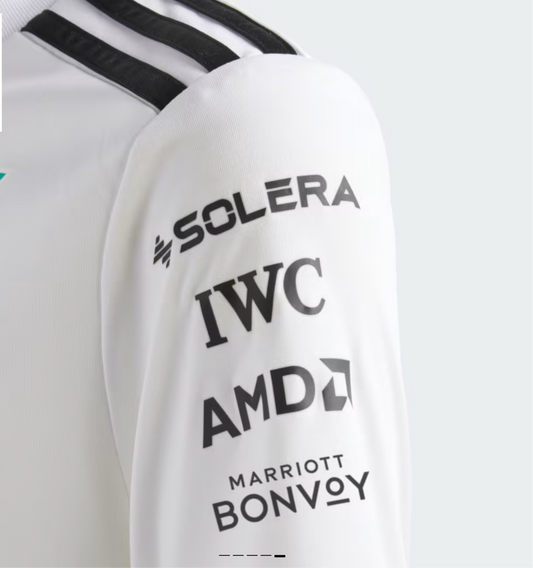 Playera Infantil Blanca Mercedes AMG Petronas Adidas 2025 Team Driver