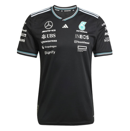 Playera Authentic Negro Mercedes AMG Petronas Oficial 2025