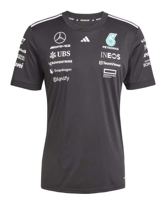 Playera Negra Mercedes F1 Infantil Replica 2025 Team Driver