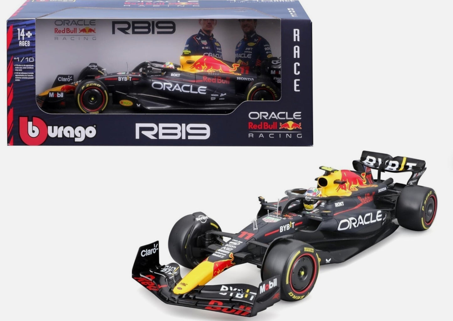 Burago Escala 1:18 Red Bull Racing RB19 2023 #11 Sergio Pérez F1