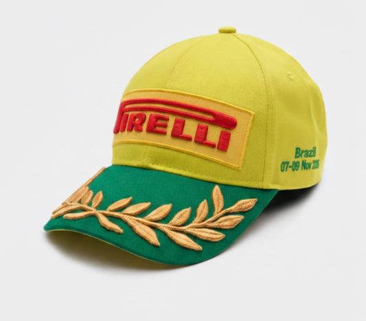 Gorra Pirelli Podium GP Brasil 2025 - Amarillo y Verde