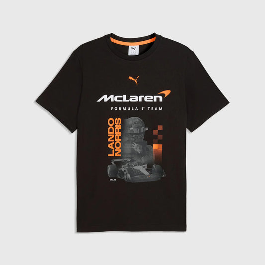 Playera F1 Gráfica McLaren Lando Norris 2026 Negra