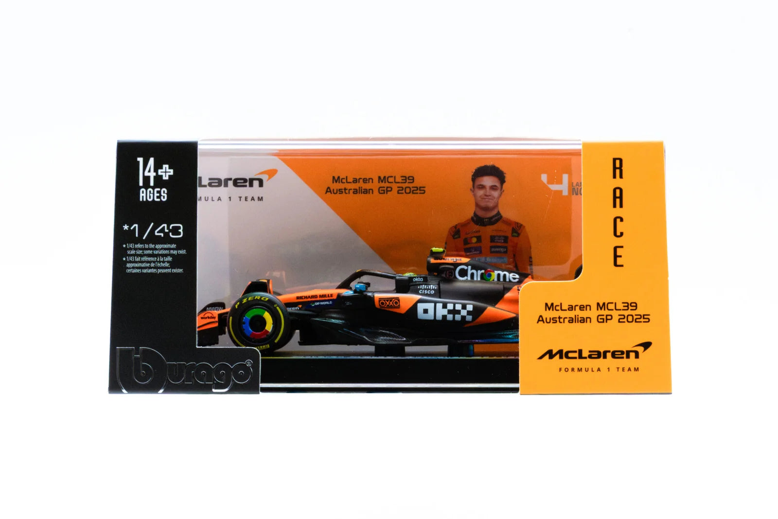 Carro Escala  1:43  McLaren Norris #4 GP AUSTRALIA