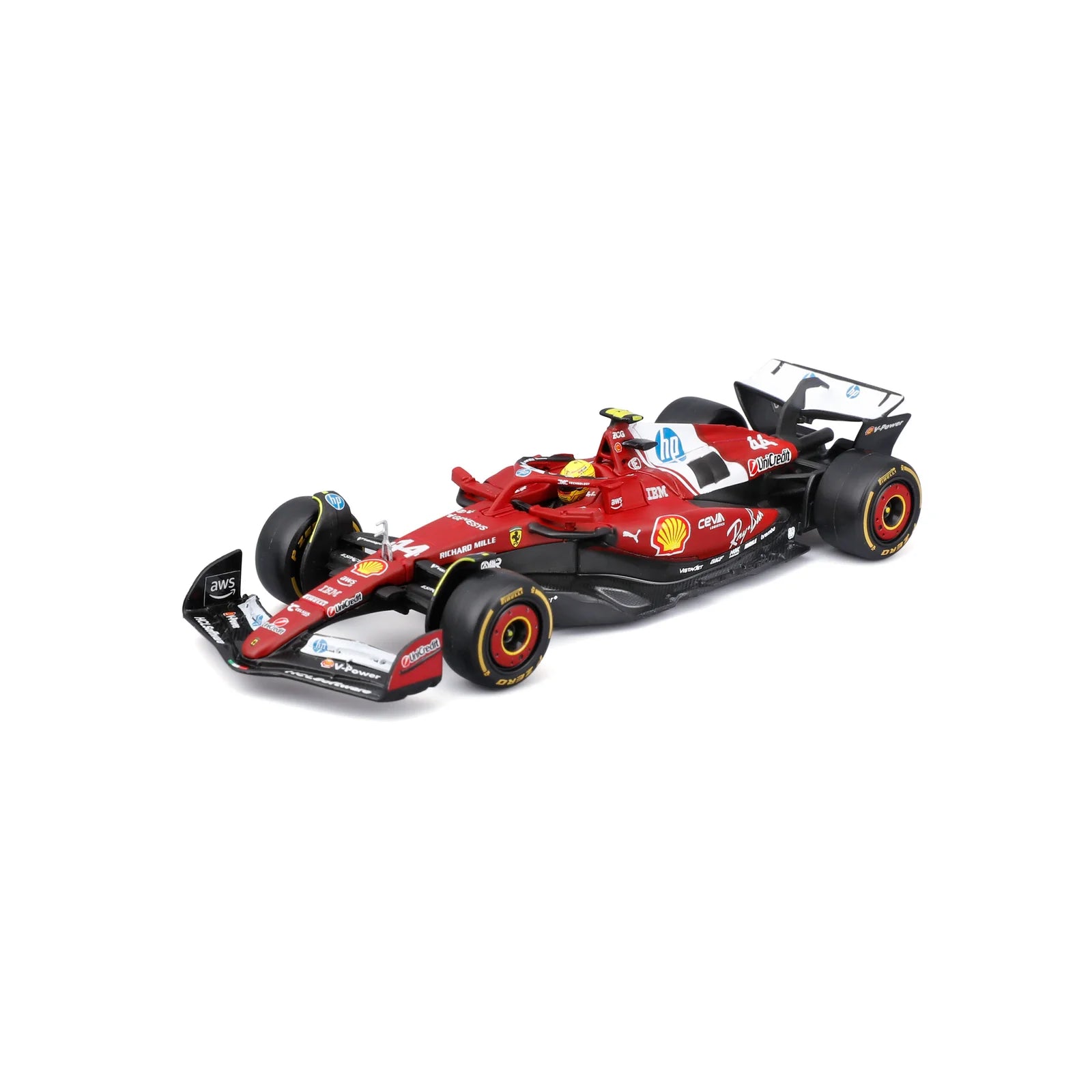 Carro Ferrari Escala 1:43 Casco Hamilton #44