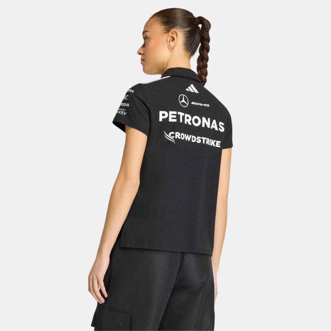 Playera Polo Mujer Mercedes-AMG Petronas F1 Team 2026 Oficial Negra