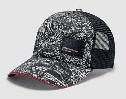 Porsche Motorsport AOP Trucker Gorra 2025 - Negro