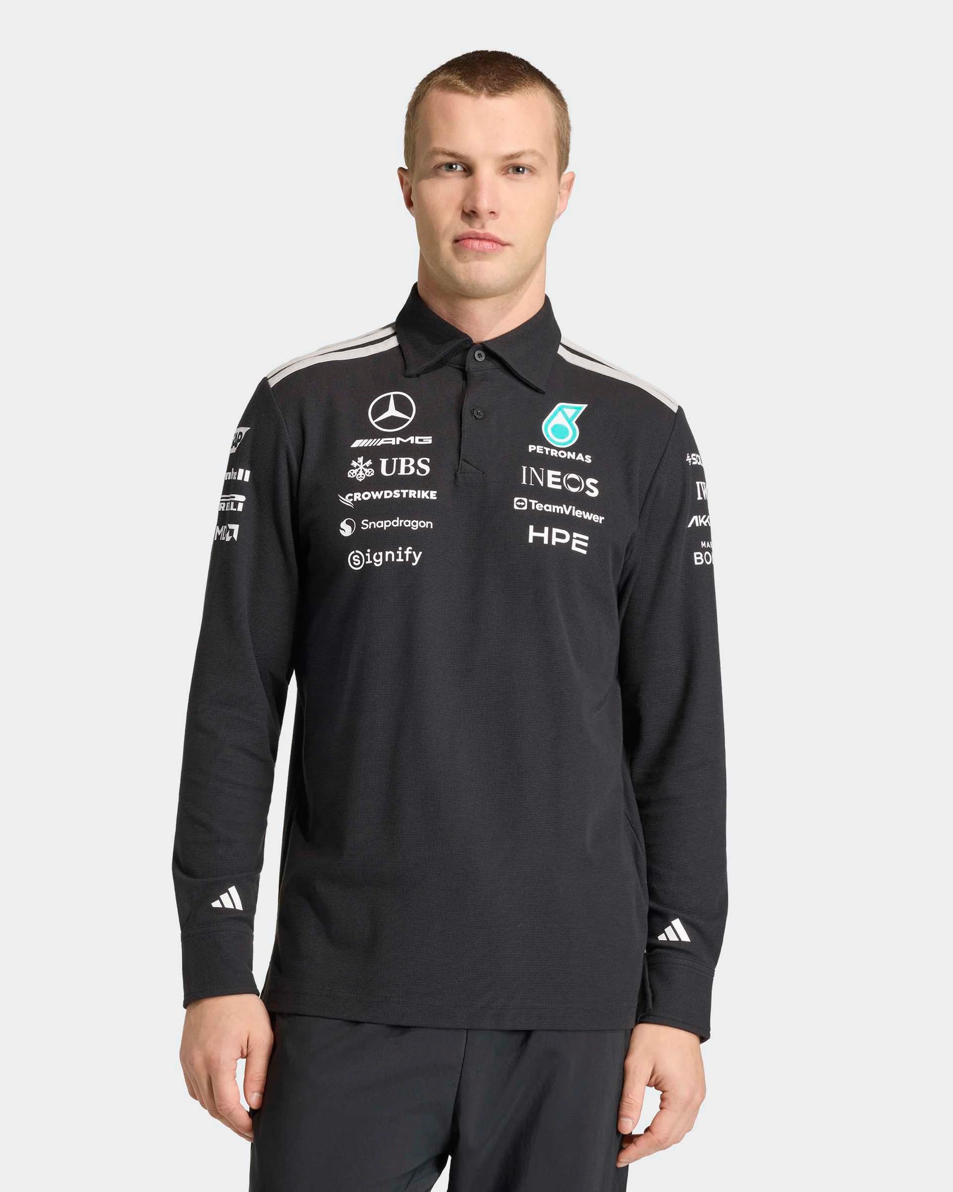 Polo Manga Larga F1 Mercedes Team Oficial 2026
