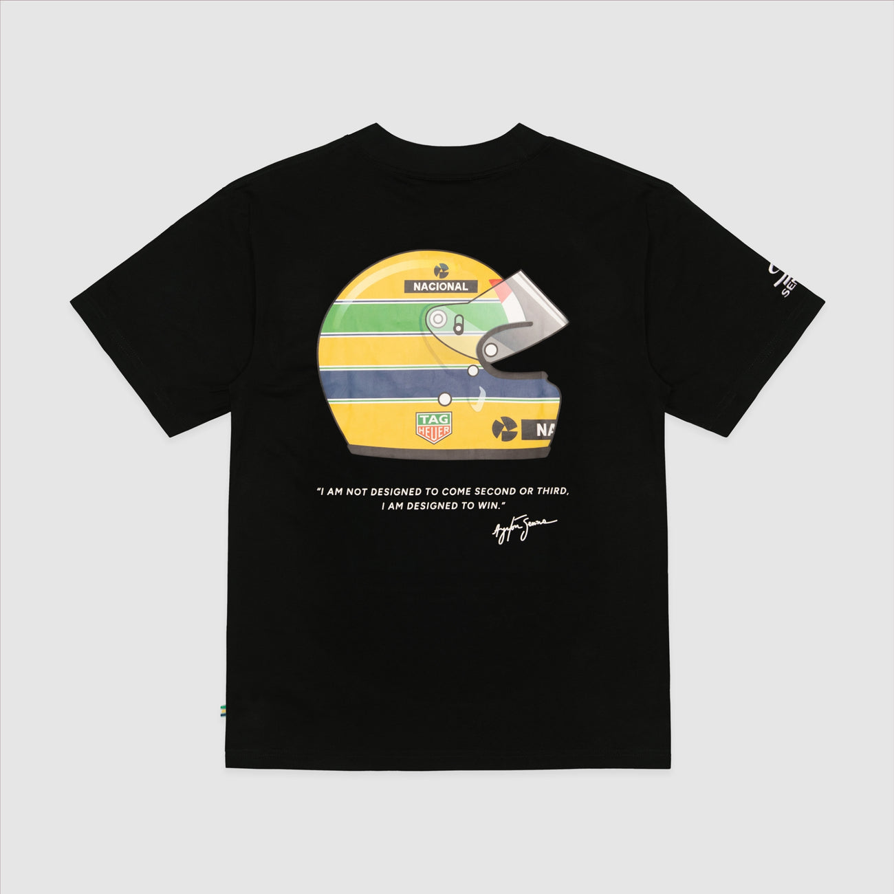 Playera F1 Ayrton Senna 88 Negra Casco Tag Heuer 2026 Oficial