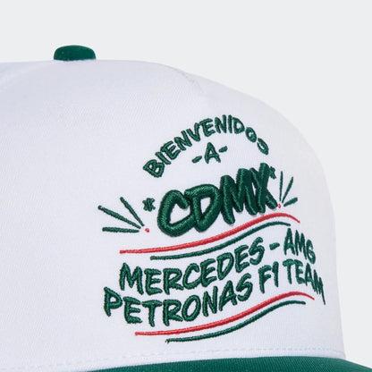 Gorra F1 Mercedes AMG Petronas Blanca GP Mexico 2026